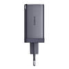 Sieninis įkroviklis Baseus GaN5 2x USB-C + USB 65W + kabelis 1m - Pilkas