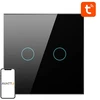 Smart Light Switch ZigBee Avatto ZTS02-EU-B2 2 Way TUYA juodos spalvos
