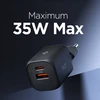 Įkroviklis Spigen Essential 35W Wall Charger EE352EU, juodas