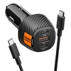 Spigen Essential 113W automobilinis įkroviklis EV1133, juodas