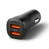 Juodas 30W 2xUSB-A automobilinis įkroviklis „Spigen Essential EV302”