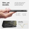 „Spigen Tough Armor MagSafe iPhone 16e“ dėklas – skaidriai pilkas