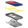 „Spigen Tough Armor MagSafe iPhone 16e“ dėklas – skaidriai pilkas