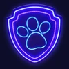 Pakabinamas šviestuvas mPTech Sp. z o.o. Pakabinamas neoninis LED "Paw Patrol" ant stiklo - Paw OW-130246