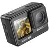Sportinė kamera Hoco su dviem ekranais, 1,3" + 2" su stabilizatoriumi ir IPS matrica, 4K/30 kadrų per sekundę, DV102, juodas