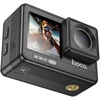 Sportinė kamera Hoco su dviem ekranais, 1,3" + 2" su stabilizatoriumi ir IPS matrica, 4K/30 kadrų per sekundę, DV102, juodas