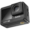 Sportinė kamera Hoco su dviem ekranais, 1,3" + 2" su stabilizatoriumi ir IPS matrica, 4K/30 kadrų per sekundę, DV102, juodas