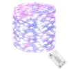 Springos Šviesos girlianda su 100 LED lempučių, rožinė ir mėlyna