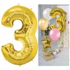 Springos Pripučiamas skaičius „3“ auksinis 40 cm