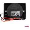 Kvadratinis atsparus vandeniui telefono įkroviklis su raudonu LED apšvietimu, 2xUSB 12/24V AMIO-04230