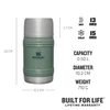 STANLEY DINNER THERMOS THE ARTISAN 0,5 L - HAMMERTONE Žalias