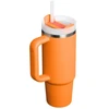 Stanley termo puodelis su šiaudeliu The Quencher H2.O FlowState Tumbler 0.89L oranžinis