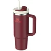 Stanley termo puodelis su šiaudeliu The Quencher H2.O FlowState Tumbler 0,89 l tamsiai raudonas