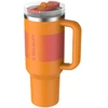Stanley termo puodelis su šiaudeliu The Quencher ProTour Flip Straw Tumbler 1.18L oranžinis