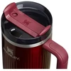 Stanley Thermos mug with straw The Quencher H2.0 Fluted Tumbler 1.18L glossy maroon