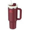 Stanley Thermos mug with straw The Quencher H2.O FlowState Tumbler 1.18L dark red