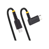 USB kabelis StarTech USB-C - USB-C 0,3 m juodas (R2CCR-30C- USB- CABLE)