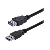 USB kabelis StarTech USB-A - USB-A 1 m Juodas (USB3SEXT1MBK)