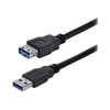 USB kabelis StarTech USB-A - USB-A 1 m Juodas (USB3SEXT1MBK)
