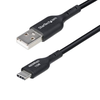 „StarTech“ 2M USB-A į USB-C kabelis Juodas/Laidas USB 2.0 duomenų perdavimas