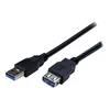 USB kabelis StarTech USB-A - USB-A 2 m Juodas (USB3SEXT2MBK)