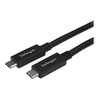 USB kabelis StarTech USB-C - USB-C 1 m Juodas (USB31CC1M)