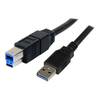 USB kabelis StarTech USB-A - USB-B 3 m mėlynas (USB3SAB3MBK)