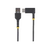 USB kabelis StarTech USB-A - USB-C 0,15 m juodas (R2ACR-15C- USB- CABLE)