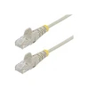 StarTech STARTECH.COM 3m Cat6-Kabelis - Schlankes Cat6-Patchkabel - GraU - Snagless- RJ45 - Steckverbing - LSZH - 28 AWG Kupferdraht