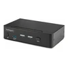 StarTech.com 2 prievadų „DisplayPort KVM“ jungiklis, 8K 60Hz / 4K 144Hz, vienas ekranas, DP 1.4, 2 USB 3.0 prievadai, 4 USB 2.0 HID prievadai, mygtukų ir karštųjų klavišų perjungimas, suderinamas su TAA – nepriklausomas nuo OS, metalinis korpusas (D86A2-2-PORT-8K-KVM) – KVM / garso / USB jungiklis