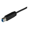 USB kabelis StarTech USB-B - USB-C 1 m Juodas (USB31CB1M)