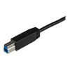 USB kabelis StarTech USB-B - USB-C 1 m Juodas (USB31CB1M)