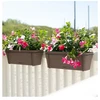 Stefanplast Balcony set with automatic watering system and metal support 50x18x17cm ruda
