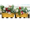 Stefanplast Balcony set with automatic watering system and metal support 50x18x17cm mustard yellow