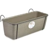 Stefanplast Flower box for balconies with metal holder Natural 50x18x16cm pilkas