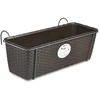 Stefanplast Flower box for balconies with metal holder Natural 50x18x16cm ruda