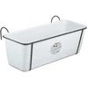 Stefanplast Flower box for balconies with metal holder Natural 50x18x16cm baltas