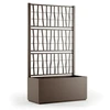 Stefanplast Flower box with grid Ethica 80x36x140cm ruda