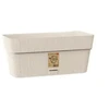 Stefanplast Flower box with tray Ethica 30x13x12cm baltas