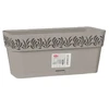 Stefanplast Flower box with tray Gaia 30x13x12cm light pilka