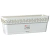 Vazonas/lovelis gėlėms su vandens rezervuaru 50x18x17 cm balta STEFANPLAST