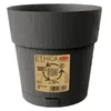 Stefanplast Flower pot with tray Ethica Ø15x15cm pilkas