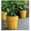 Stefanplast Flower pot with tray Ethica Ø25x25cm mustard yellow