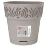Stefanplast Flower pot with tray Gaia Ø15x15cm light pilka