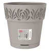 Stefanplast Flower pot with tray Gaia Ø20x19cm light pilka