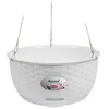 Stefanplast Hanging flower pot Natural Ø30x14.5cm baltas