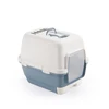 Stefanplast Kačių tualetas uždaras Cathy Clever &amp; Smart 58x45x48cm balta mėlyna