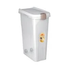 Stefanplast Talpykla su ratukais naminių gyvūnėlių maistui laikyti 15kg 40L 45x27x61cm skaidrus baltas