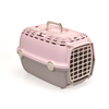 Stefanplast Transportesanas buris Horizon 1 ar plastmasas durvim 48x32x30cm roza/peleks