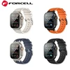 „Apple Watch“ dirželis Forcell F-Design FA06 silikoninis, su skylutėmis, 38 / 40 / 41 mm, mėlynas